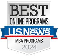 US News & World Report badges for Best Online MBA