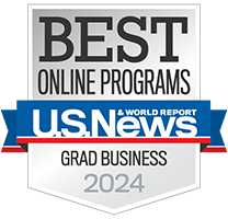 U.S. News & World Report Best Online Grad Business Programs badge